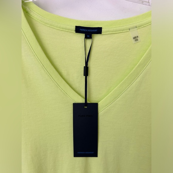 Patrick Assaraf Yellow V Neck Top - Picture 2 of 4